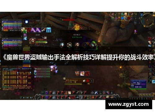 《魔兽世界盗贼输出手法全解析技巧详解提升你的战斗效率》